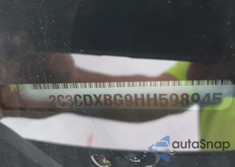 2017 Dodge Charger Se Rwd из США, поврежденный, VIN 2C3CDXBG9HH598945